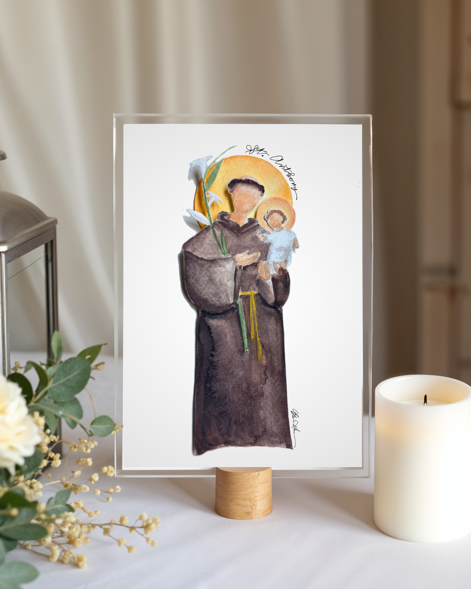 St Anthony Print, st Anthony art, st Anthony, catholic icon st Anthony, st anthony prayer