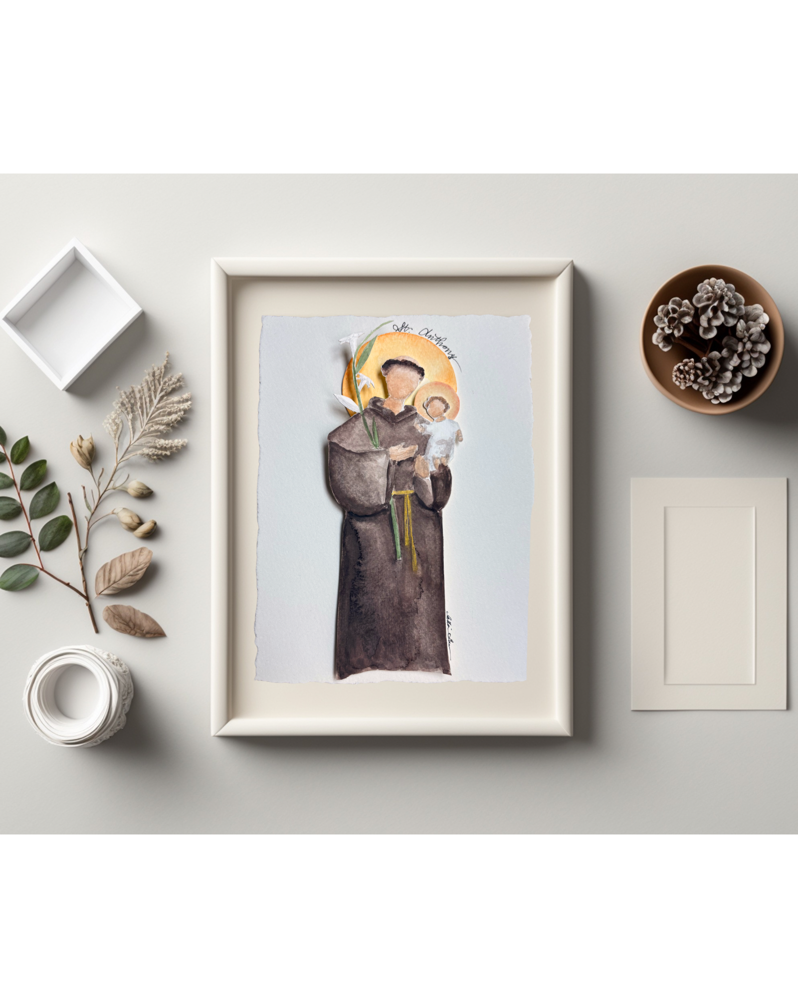 Framed Original St. Anthony