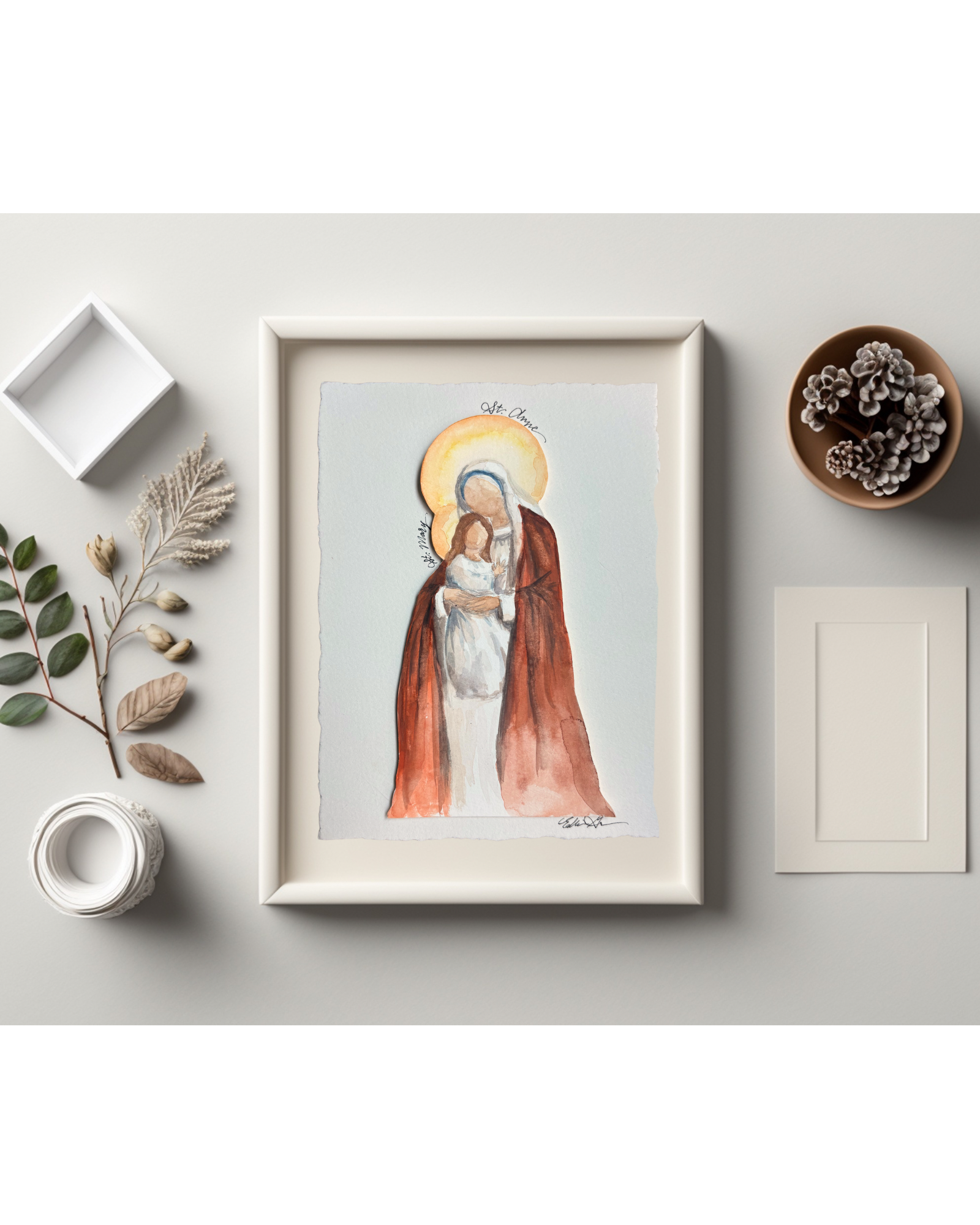 Framed Original St. Anne