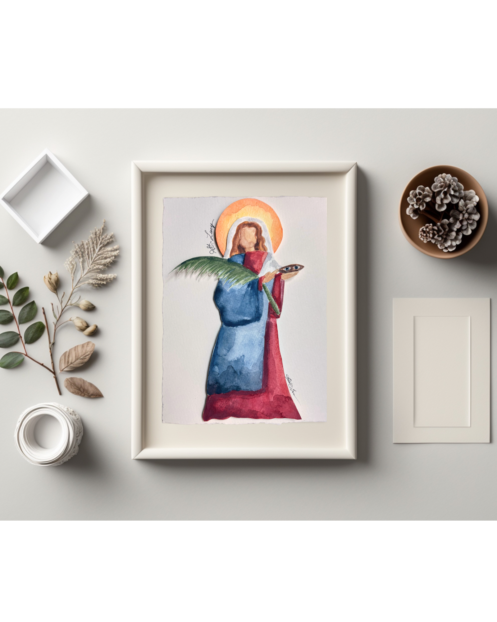 Framed Original St. Lucy