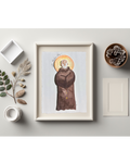 Framed Original St. Padre Pio